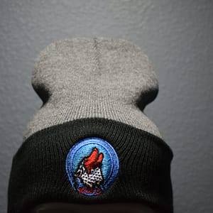 Grey/Black Winter Hat USA Wolf w/Logo
